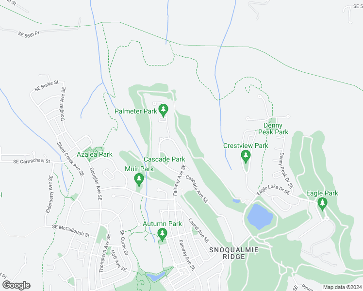 map of restaurants, bars, coffee shops, grocery stores, and more near 6532 Fairway Avenue Southeast in Snoqualmie