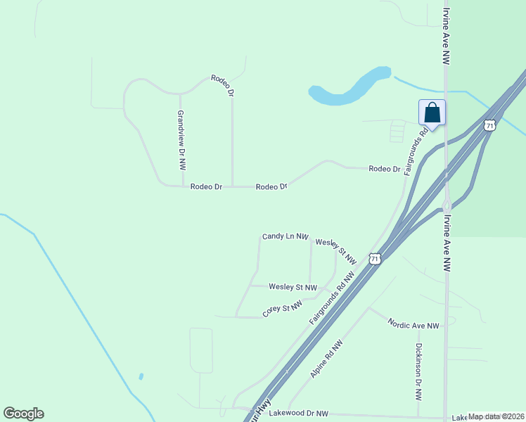 map of restaurants, bars, coffee shops, grocery stores, and more near 908 Rodeo Drive in Bemidji