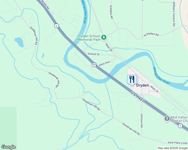 map of restaurants, bars, coffee shops, grocery stores, and more near 8807 Josephine Avenue in Dryden