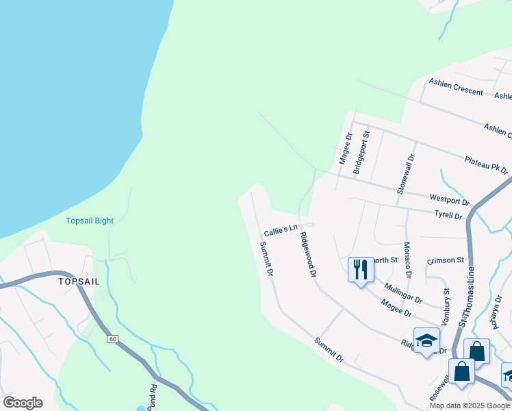 map of restaurants, bars, coffee shops, grocery stores, and more near 194 Summit Drive in Paradise