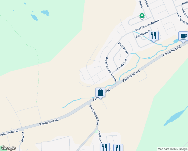 map of restaurants, bars, coffee shops, grocery stores, and more near Henry Larsen Street in St. John's