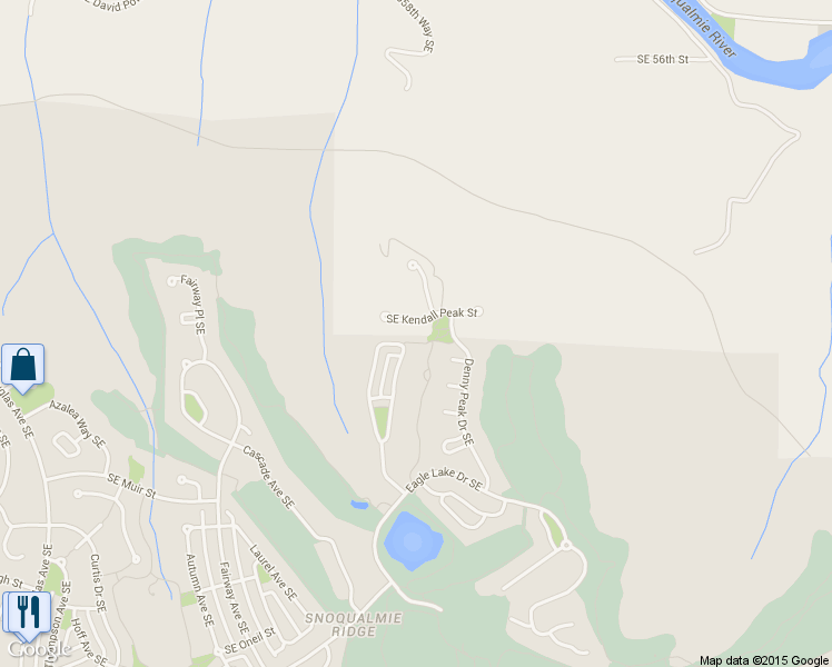 map of restaurants, bars, coffee shops, grocery stores, and more near 35814 Southeast Crest View Loop in Snoqualmie