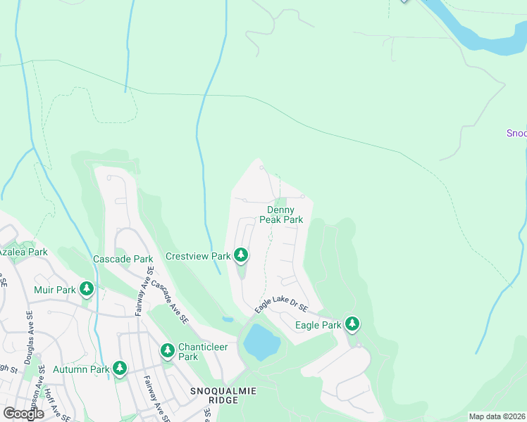 map of restaurants, bars, coffee shops, grocery stores, and more near 35814 Southeast Crest View Loop in Snoqualmie
