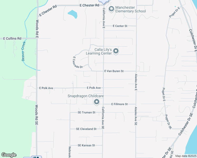 map of restaurants, bars, coffee shops, grocery stores, and more near 1125 Megan Court East in Port Orchard
