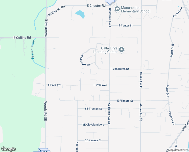 map of restaurants, bars, coffee shops, grocery stores, and more near 1110 Silverleaf Court East in Port Orchard