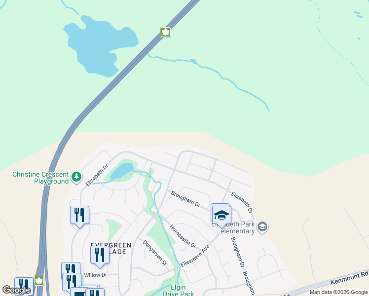 map of restaurants, bars, coffee shops, grocery stores, and more near 151 Carlisle Drive in Paradise