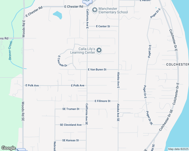 map of restaurants, bars, coffee shops, grocery stores, and more near 7245 East Harrison Street in Port Orchard