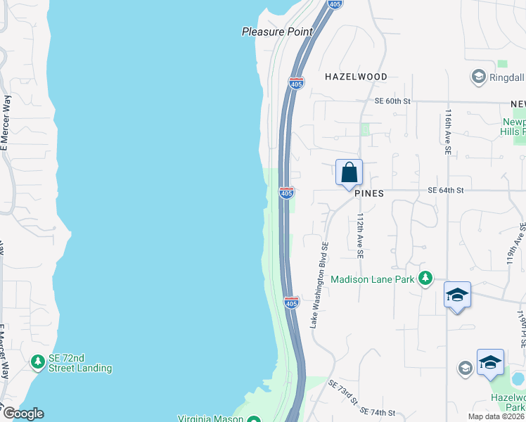 map of restaurants, bars, coffee shops, grocery stores, and more near 6417 Ripley Lane South East in Renton