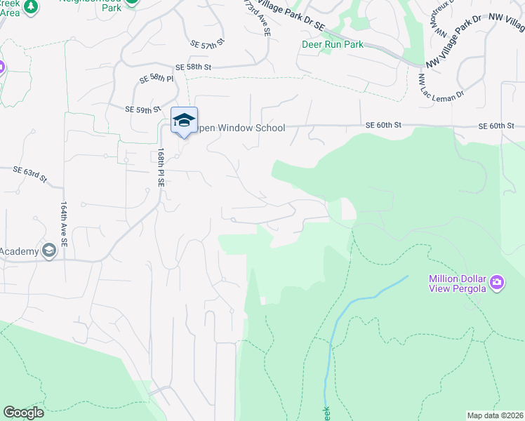 map of restaurants, bars, coffee shops, grocery stores, and more near 17255 Southeast 63rd Lane in Bellevue