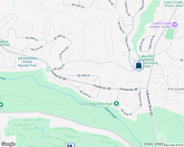 map of restaurants, bars, coffee shops, grocery stores, and more near 15015 Southeast 64th Street in Bellevue