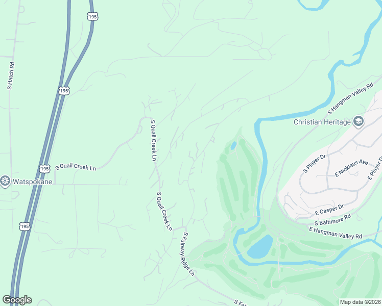 map of restaurants, bars, coffee shops, grocery stores, and more near 11910 South Fairway Ridge Lane in Spokane
