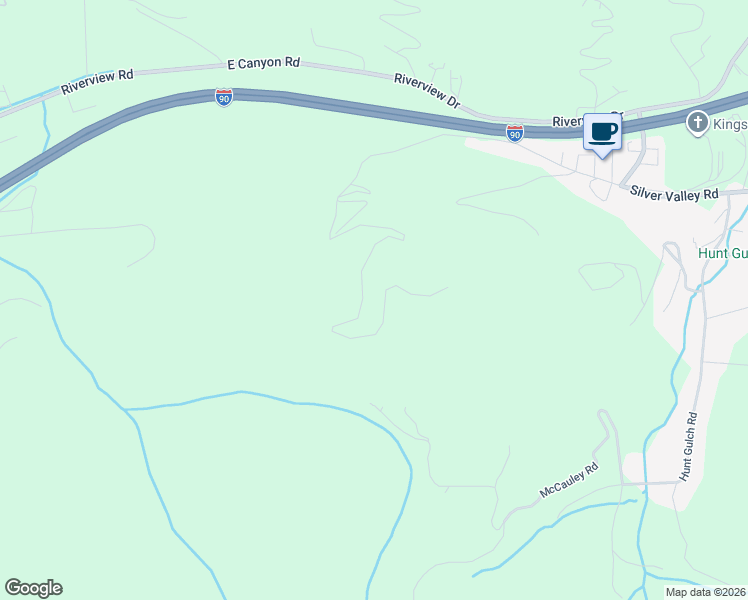 map of restaurants, bars, coffee shops, grocery stores, and more near 9 Kingston Way in Shoshone County