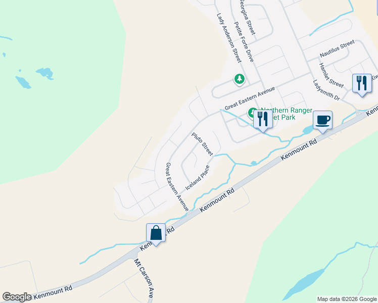 map of restaurants, bars, coffee shops, grocery stores, and more near 131 Great Eastern Avenue in St. John's