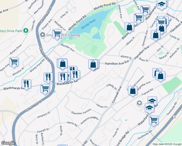map of restaurants, bars, coffee shops, grocery stores, and more near 209 Blackmarsh Road in St. John's