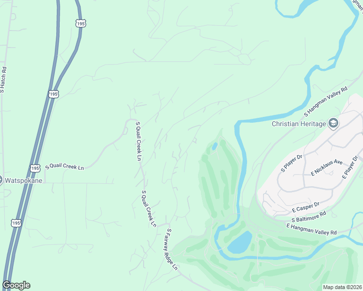 map of restaurants, bars, coffee shops, grocery stores, and more near 11910 South Fairway Ridge Lane in Spokane