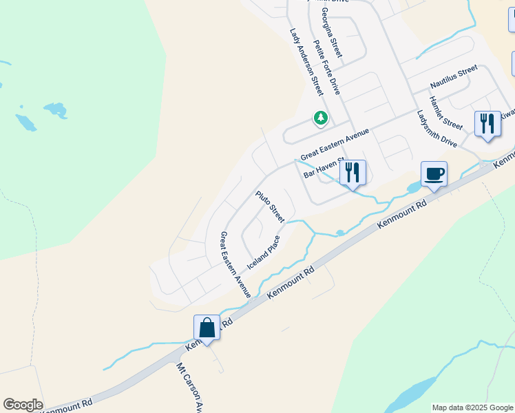 map of restaurants, bars, coffee shops, grocery stores, and more near 39 Oberon Street in St. John's