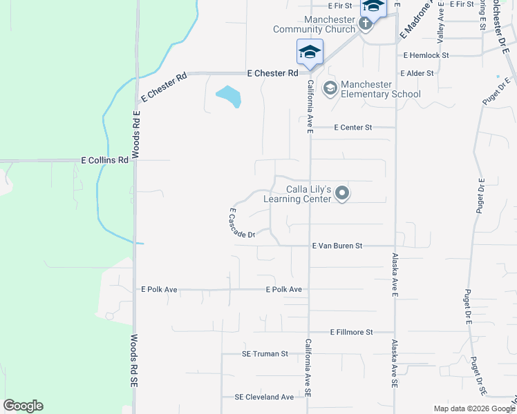 map of restaurants, bars, coffee shops, grocery stores, and more near 6995 East Indianwood Court in Port Orchard