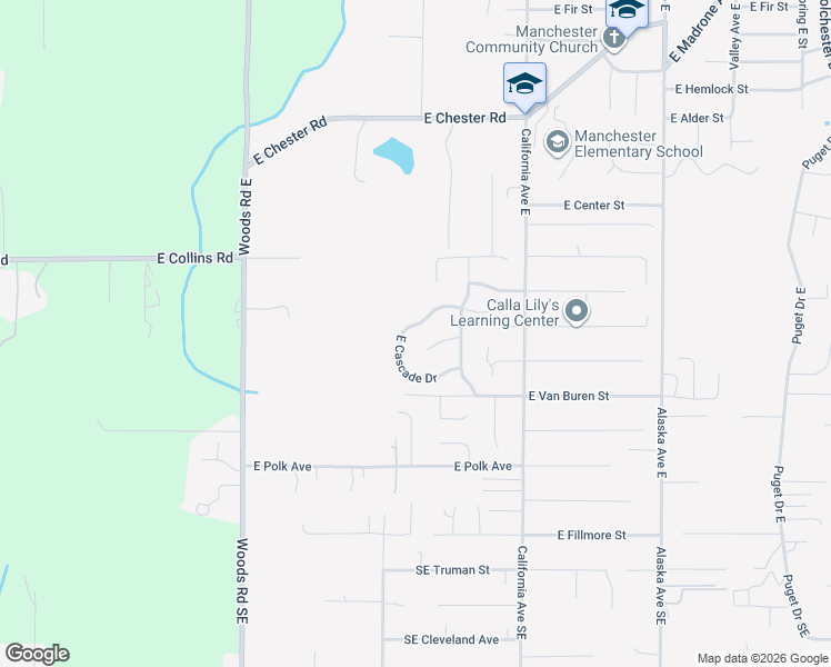 map of restaurants, bars, coffee shops, grocery stores, and more near 6826 East Cascade Drive in Port Orchard