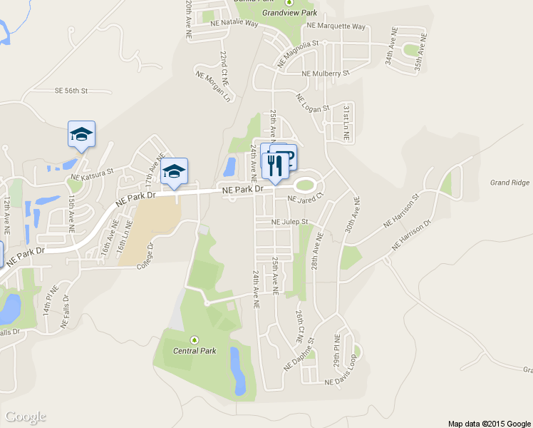 map of restaurants, bars, coffee shops, grocery stores, and more near 1747 25th Avenue Northeast in Issaquah