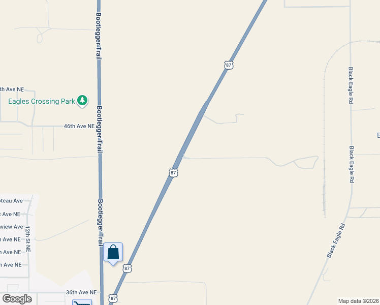 map of restaurants, bars, coffee shops, grocery stores, and more near 415 U.S. 87 in Great Falls