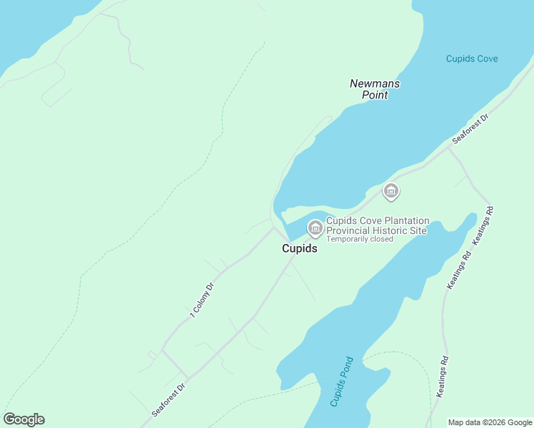 map of restaurants, bars, coffee shops, grocery stores, and more near 29 Quay Road in Cupids