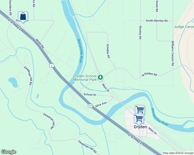 map of restaurants, bars, coffee shops, grocery stores, and more near 8788 School Street in Dryden