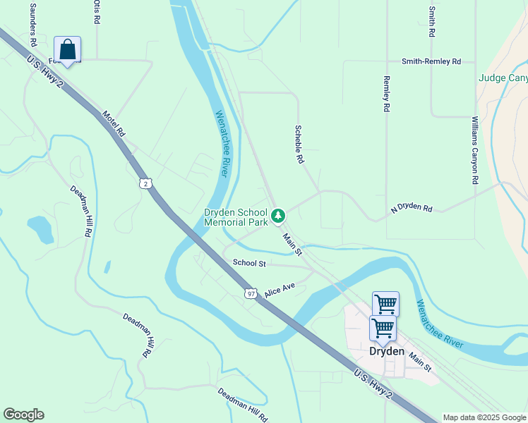 map of restaurants, bars, coffee shops, grocery stores, and more near 8788 School Street in Dryden