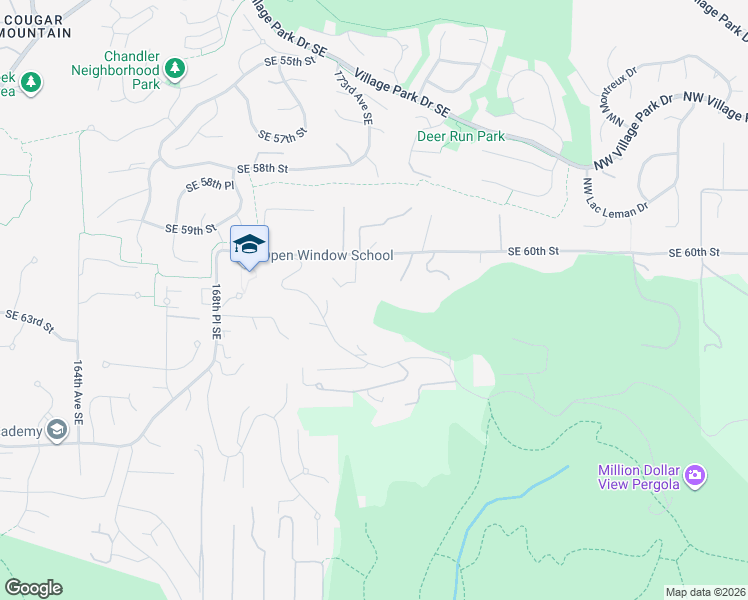 map of restaurants, bars, coffee shops, grocery stores, and more near 6033 174th Avenue Southeast in Bellevue