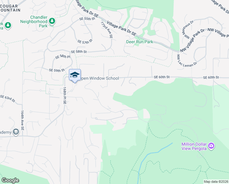map of restaurants, bars, coffee shops, grocery stores, and more near 6033 174th Avenue Southeast in Bellevue