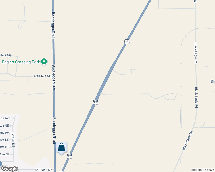 map of restaurants, bars, coffee shops, grocery stores, and more near 415 U.S. 87 in Great Falls