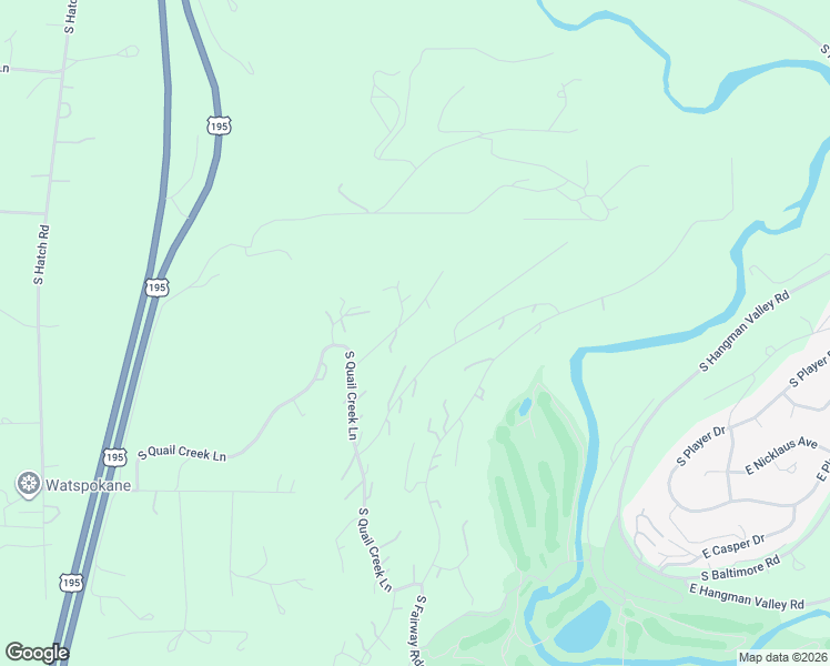 map of restaurants, bars, coffee shops, grocery stores, and more near 11612 South Elk Run Lane in Spokane