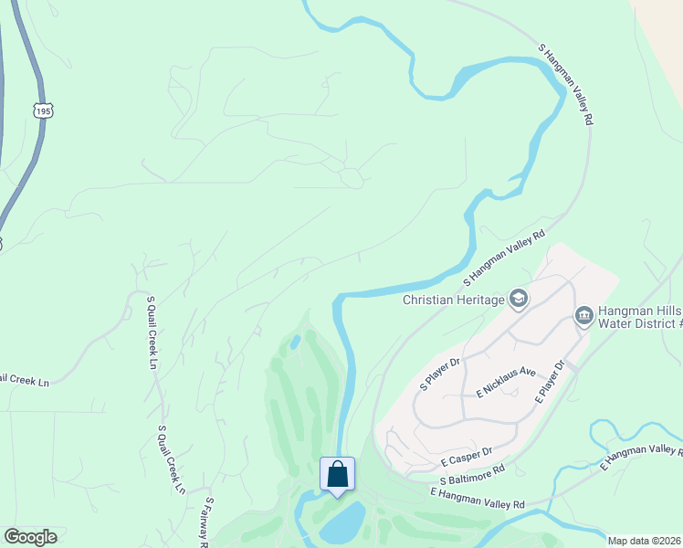 map of restaurants, bars, coffee shops, grocery stores, and more near 11507 South Fairway Ridge Lane in Spokane