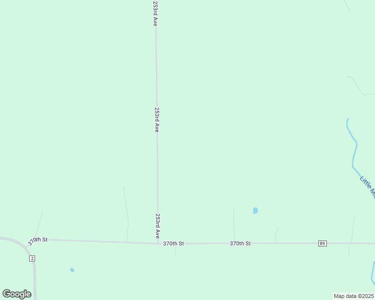 map of restaurants, bars, coffee shops, grocery stores, and more near 37386 253rd Avenue in Shevlin