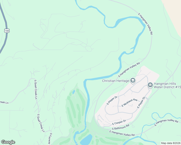 map of restaurants, bars, coffee shops, grocery stores, and more near 11507 South Fairway Ridge Lane in Spokane