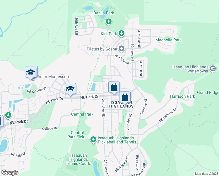 map of restaurants, bars, coffee shops, grocery stores, and more near 1919 25th Avenue Northeast in Issaquah