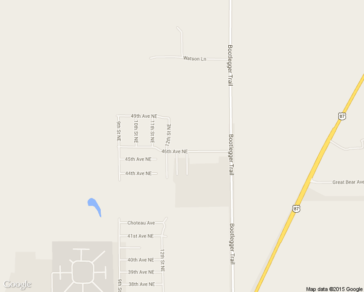 map of restaurants, bars, coffee shops, grocery stores, and more near 1209 46th Avenue Northeast in Great Falls