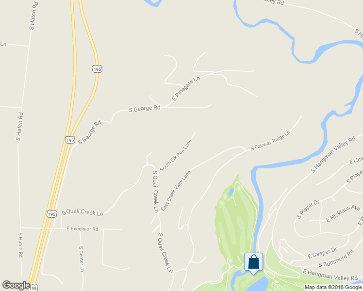 map of restaurants, bars, coffee shops, grocery stores, and more near 11612 South Elk Run Lane in Spokane
