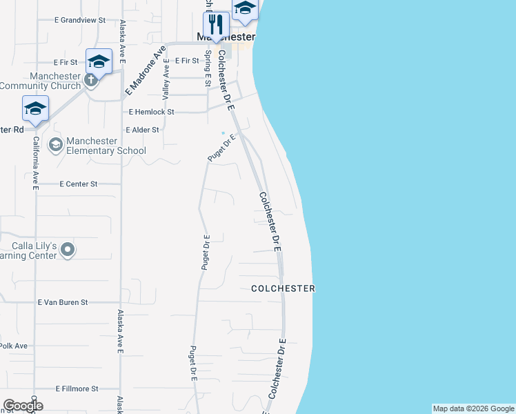 map of restaurants, bars, coffee shops, grocery stores, and more near in Manchester