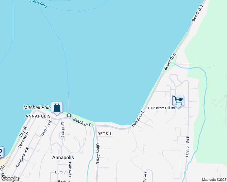 map of restaurants, bars, coffee shops, grocery stores, and more near in Kitsap County