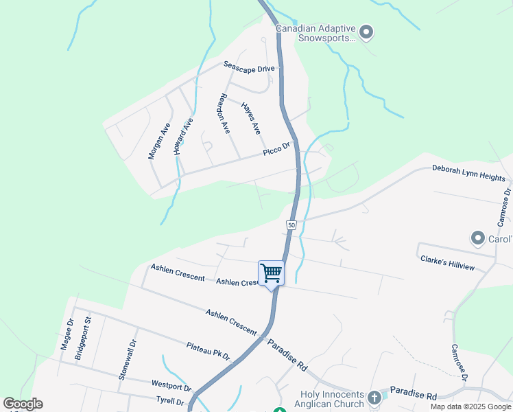 map of restaurants, bars, coffee shops, grocery stores, and more near in Paradise