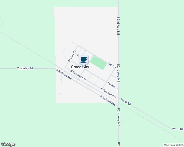 map of restaurants, bars, coffee shops, grocery stores, and more near 142 Lange Street in Grace City