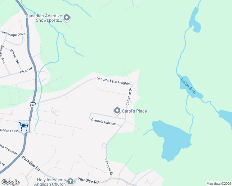 map of restaurants, bars, coffee shops, grocery stores, and more near Country Road in Paradise