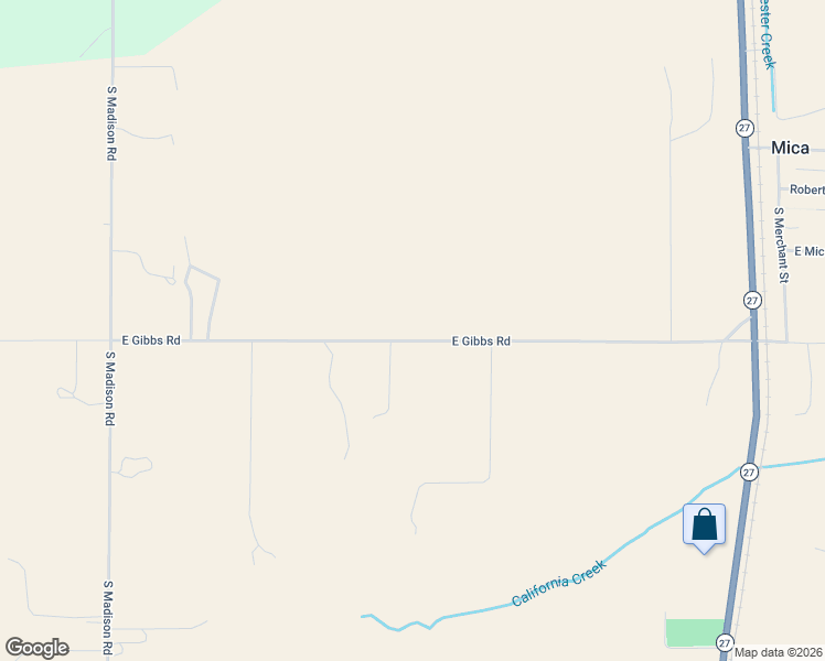 map of restaurants, bars, coffee shops, grocery stores, and more near 12909-13525 East Gibbs Road in Spokane