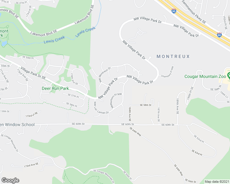 map of restaurants, bars, coffee shops, grocery stores, and more near 5643 Matterhorn Place Northwest in Issaquah