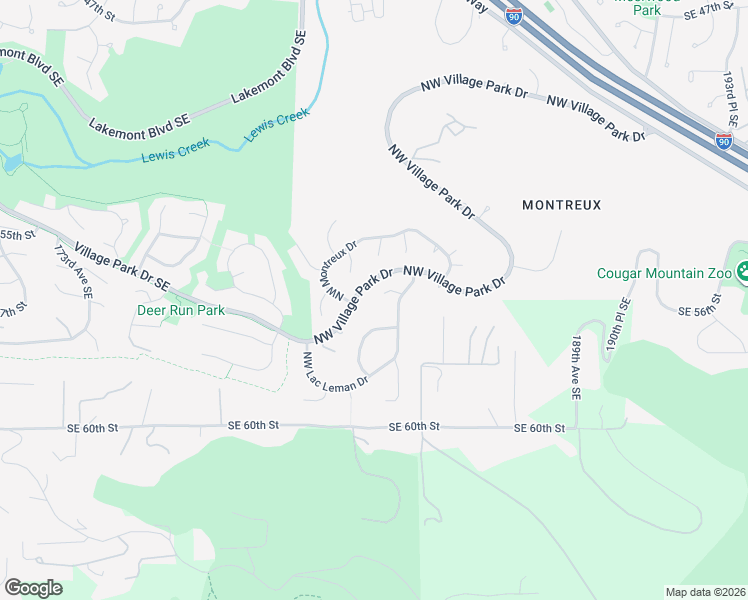 map of restaurants, bars, coffee shops, grocery stores, and more near 5643 Matterhorn Place Northwest in Issaquah