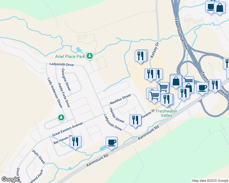 map of restaurants, bars, coffee shops, grocery stores, and more near 21 Maurice Putt Crescent in St. John's
