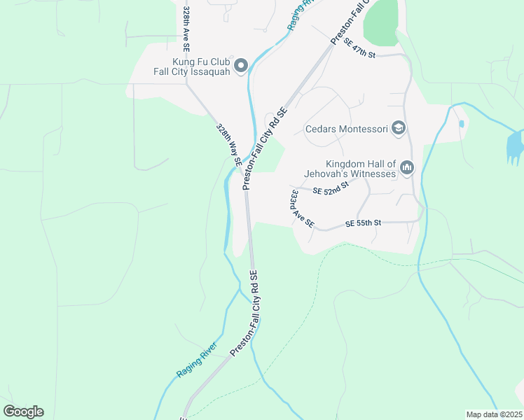 map of restaurants, bars, coffee shops, grocery stores, and more near 5324 Preston-Fall City Road Southeast in Fall City