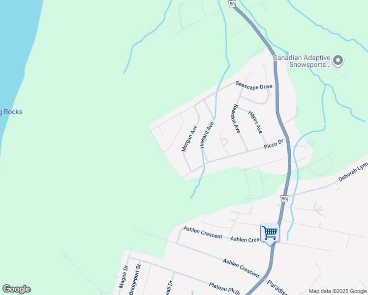 map of restaurants, bars, coffee shops, grocery stores, and more near Morgan Avenue in Paradise
