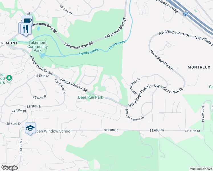 map of restaurants, bars, coffee shops, grocery stores, and more near 5586 178th Avenue Southeast in Bellevue