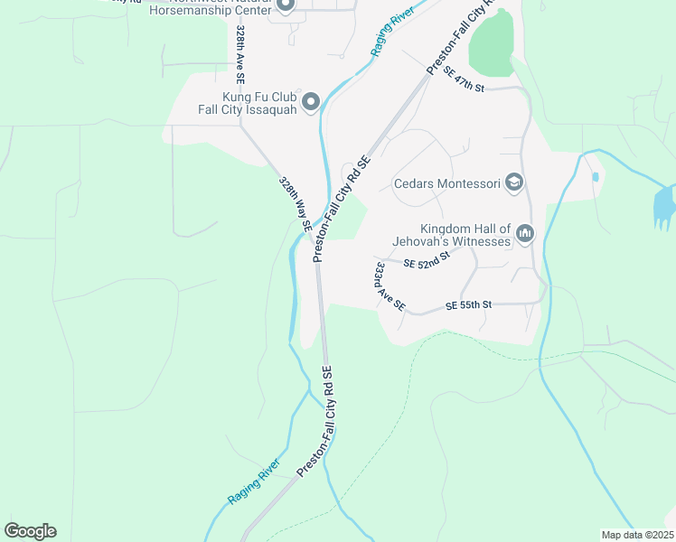 map of restaurants, bars, coffee shops, grocery stores, and more near 5324 Preston-Fall City Road Southeast in Fall City